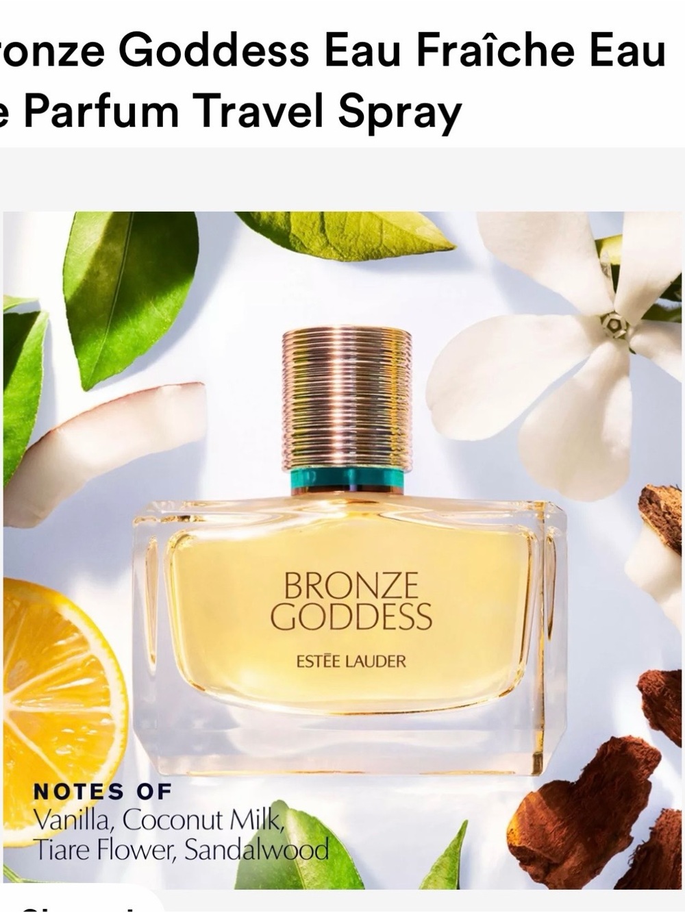 Estee Lauder Bronze Goddess Nuit in Metallic Blue .34 travel spray new